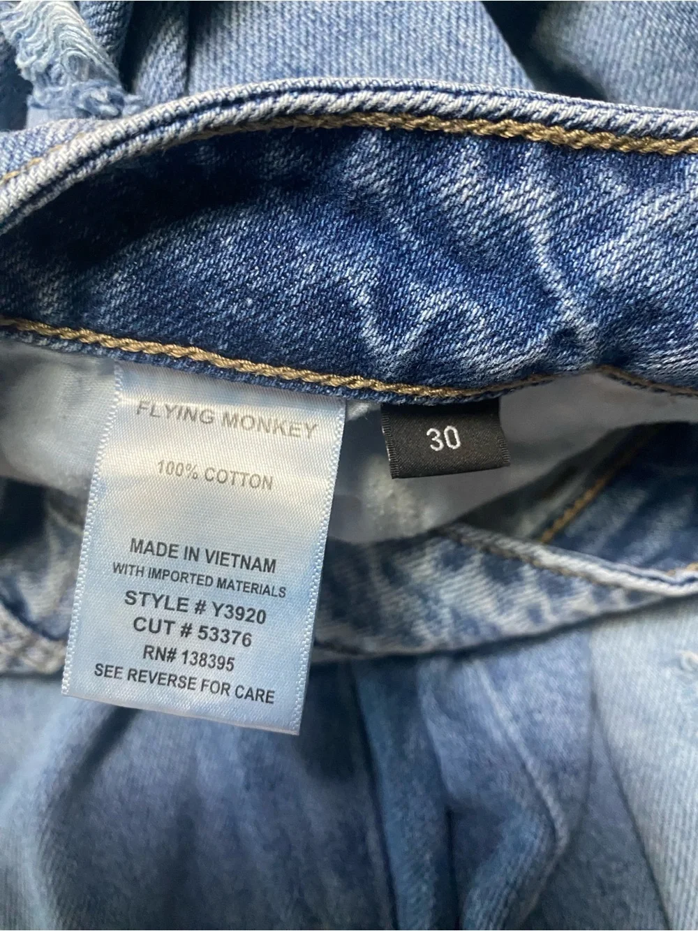 Flying Monkey Light Blue Ankle Crop Jeans